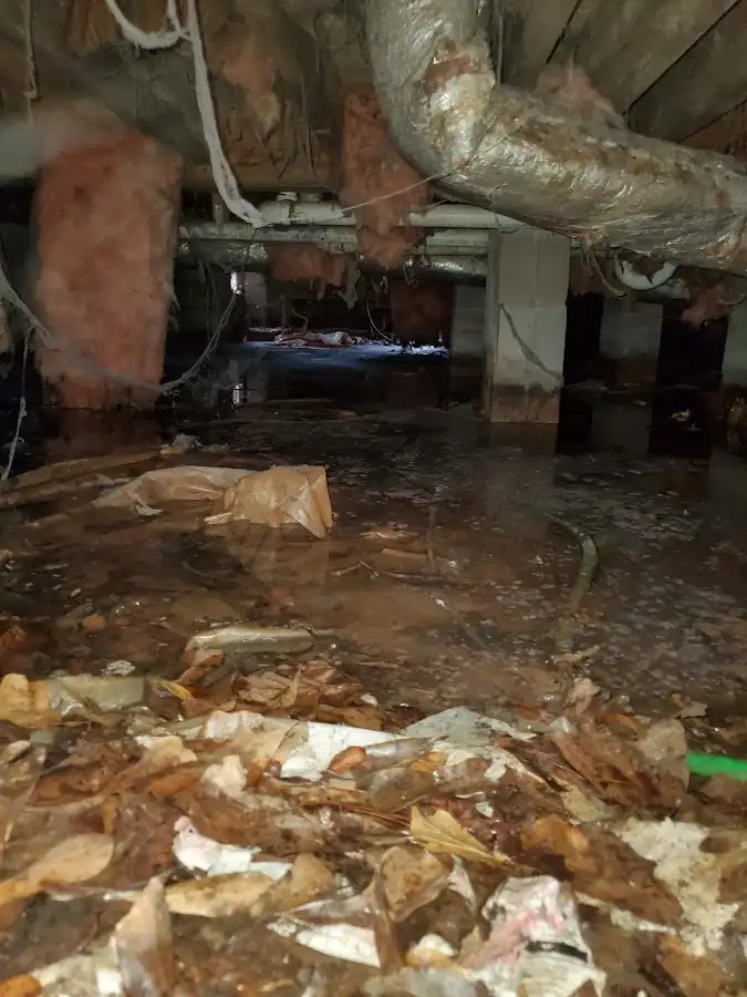 Crawl space flood assessment for Commercial Water Damage Restoration in Fairfield